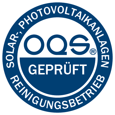 OQS-Qualitätssiegel für zertifizierte Solarreinigungsbetriebe